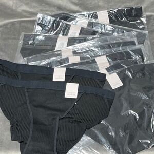 Bundle of 12 Auden‎ Black Ribbed Briefs Underwear Panties Medium 8-10 NWT